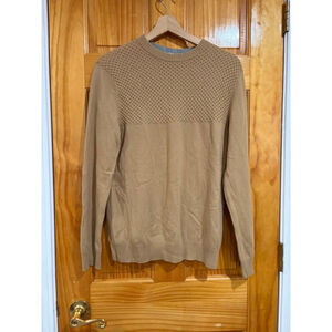 Takeo Kikuchi 100% Cashmere Sweater Tan Textured Crewneck Japan Size 2 Menswear